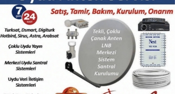 Tv kurulumu,çanak anten montajı,merkezi sistem arızaları ve bakımı